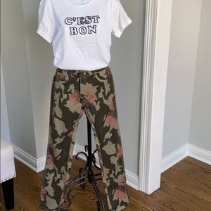 NWOT! Cute reversible Camo jeans